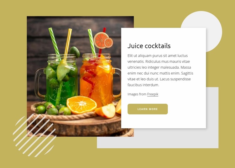 Juice cocktails WordPress Website Builder