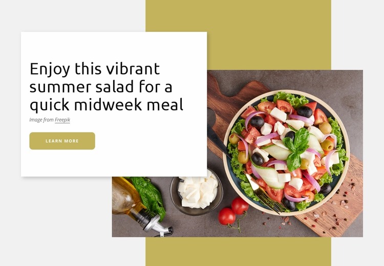 Vibrant summer salad WordPress Website Builder
