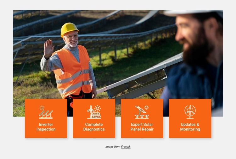 Installers of quality solar energy systems Website Mockup