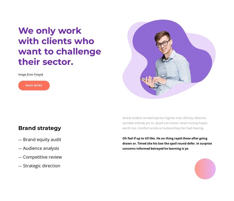 Building a brand strategy CSS Template