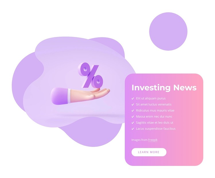 Investing principles CSS Template