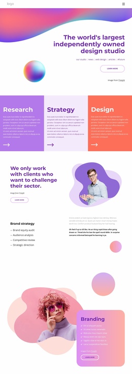 Ideas in creative portfolio Website Template