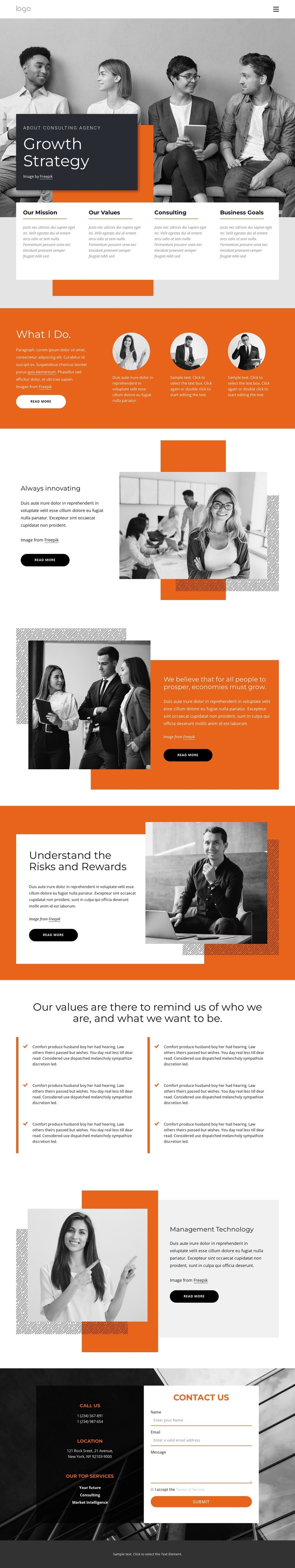Growth strategy for startups HTML5 Template