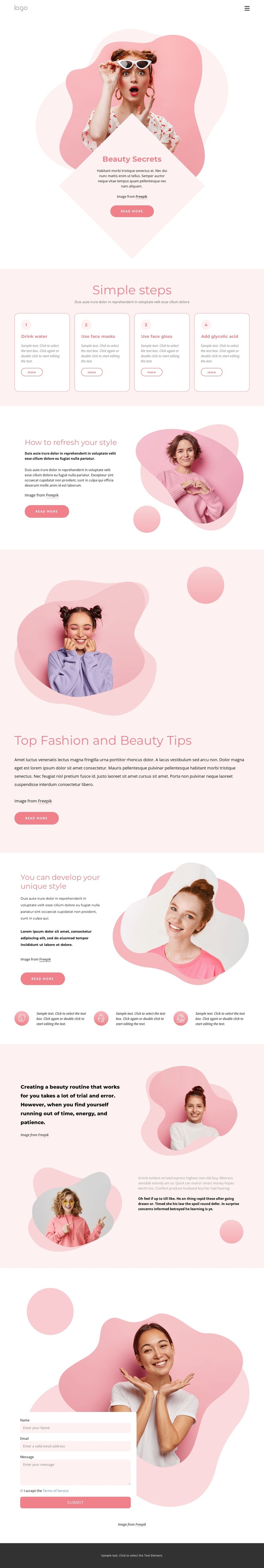 Best beauty secrets HTML Template