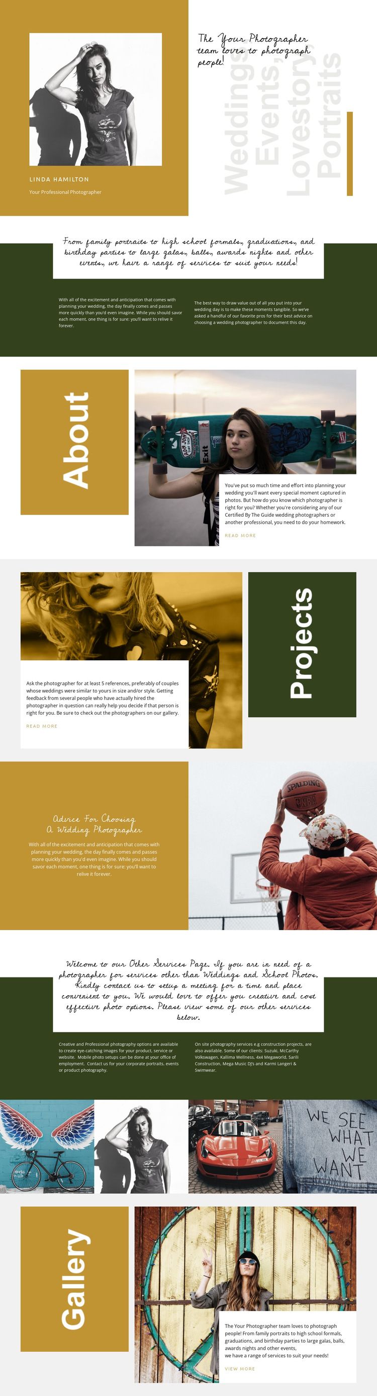 Fashion photography courses HTML5 Template
