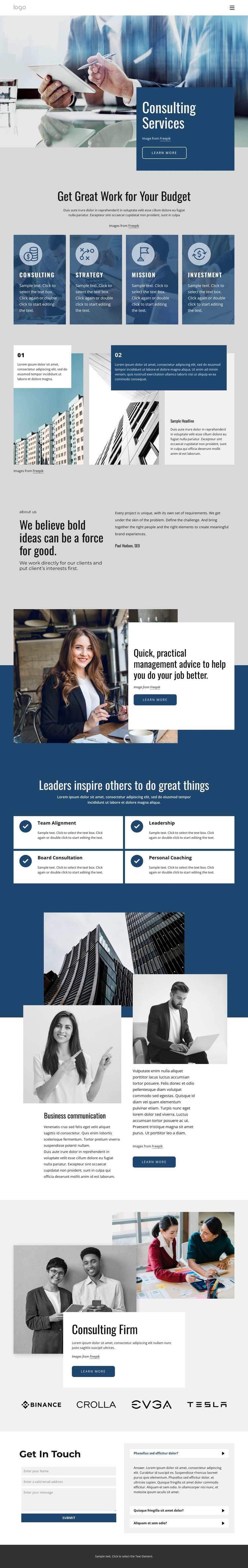 Professional consulting service firm WordPress Theme