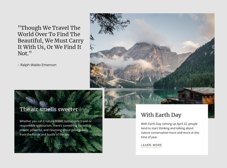 You can reconnect with nature WordPress Theme