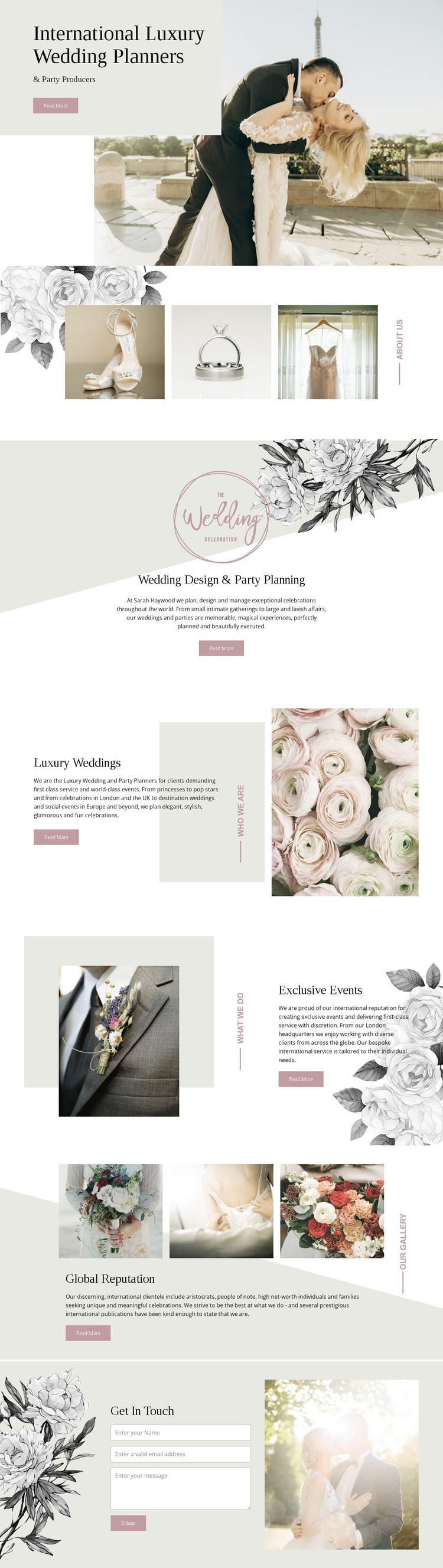Planners of luxury wedding WordPress Theme