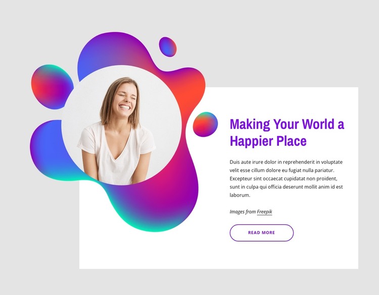 Making your world a happier place HTML Template