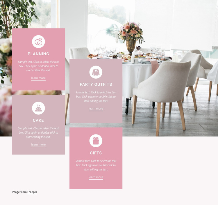 Create your unique wedding Website Template