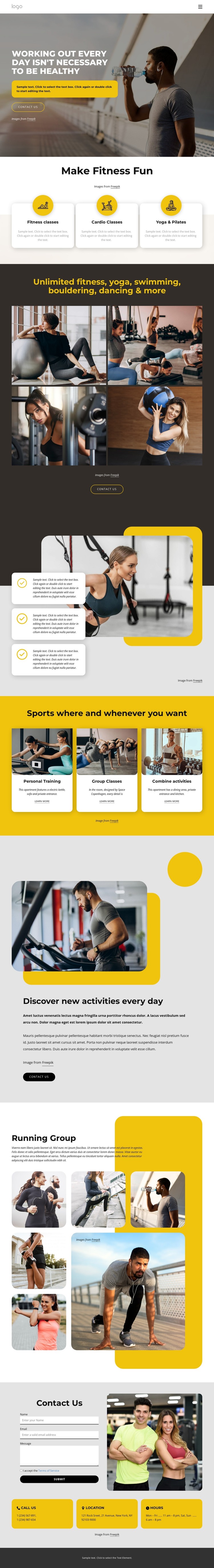 Book your workout HTML Template