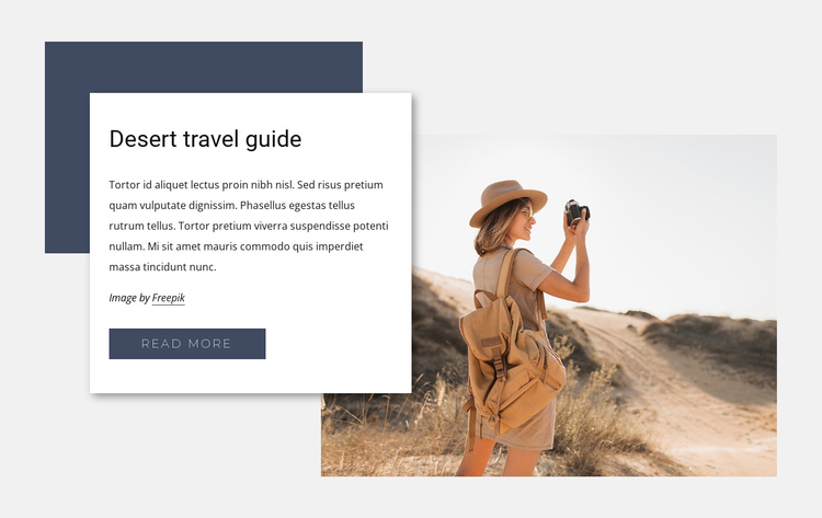 Desert travel guide Website Builder Software