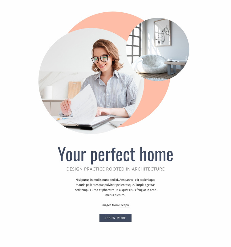 Your perfect home Website Mockup