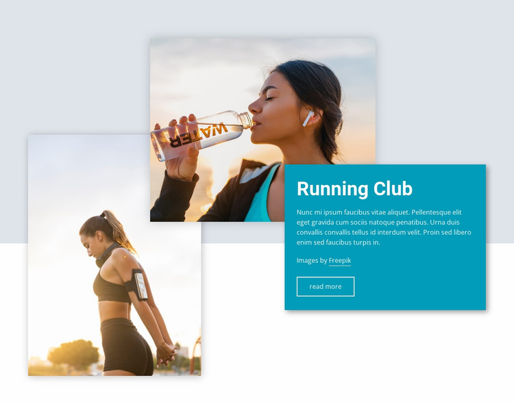 Cycling and running club Website Mockup