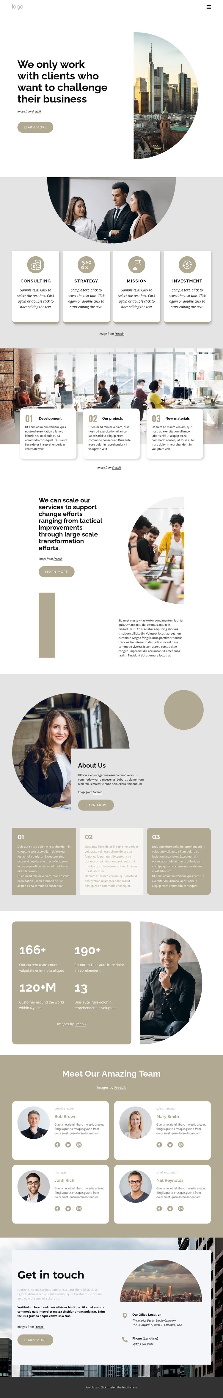 Customer success consultants HTML Template