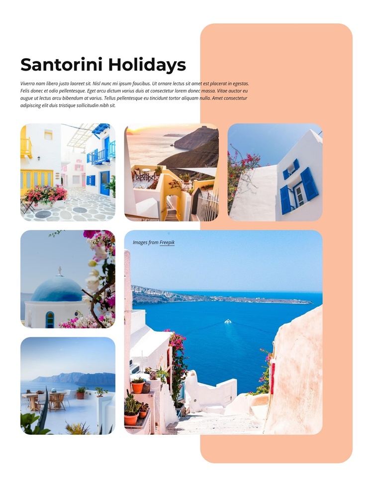 ‎All inclusive holidays in Santorini Joomla Template