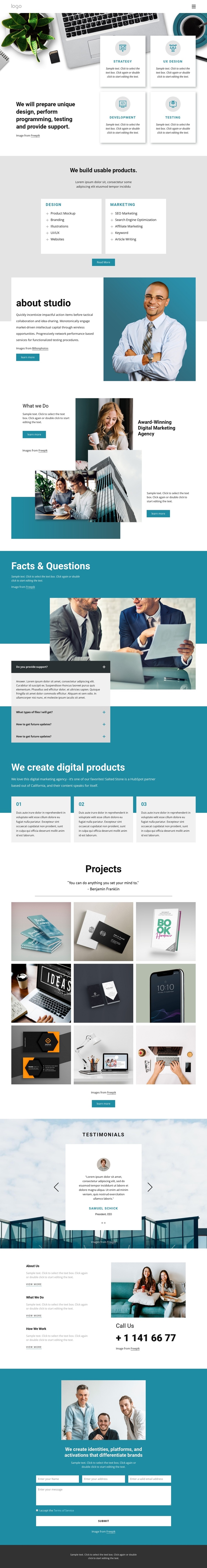 A multidisciplinary design studio Website Builder Software