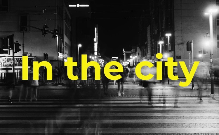 In the city HTML Template