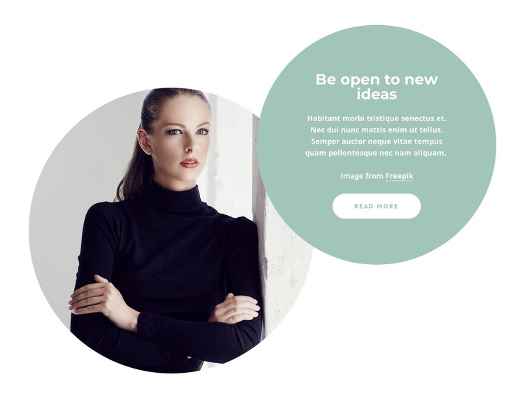 Be open to new ideas HTML Template