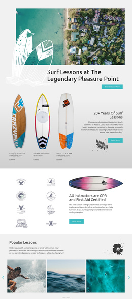 Surf Lessons Best Website Builders