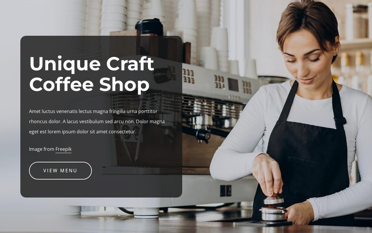 Unique craft coffee shop HTML Template