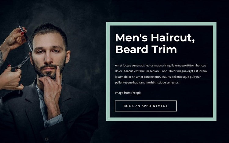 Cool hairstyles for men HTML Template