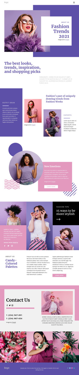 Get the hottest styles HTML Template