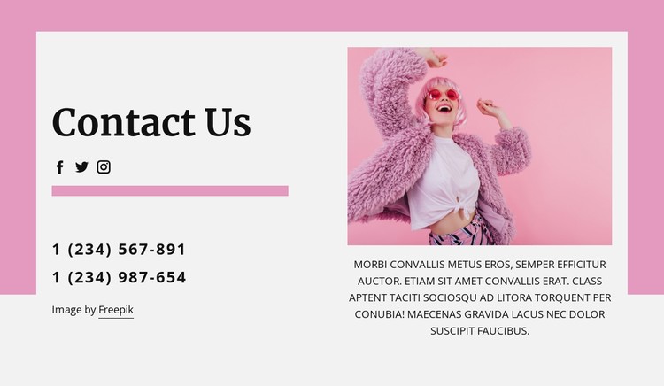 Coolest contact us block CSS Template