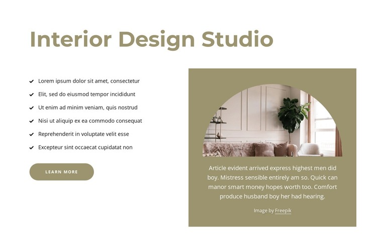 Elegant und high-quality Interiors HTML Template
