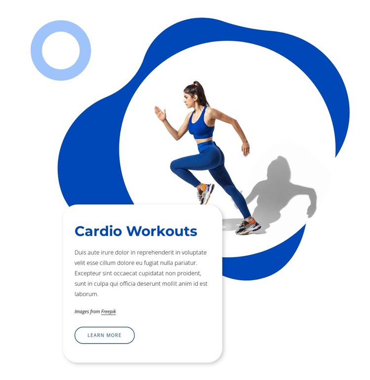 Cardio workouts HTML Template