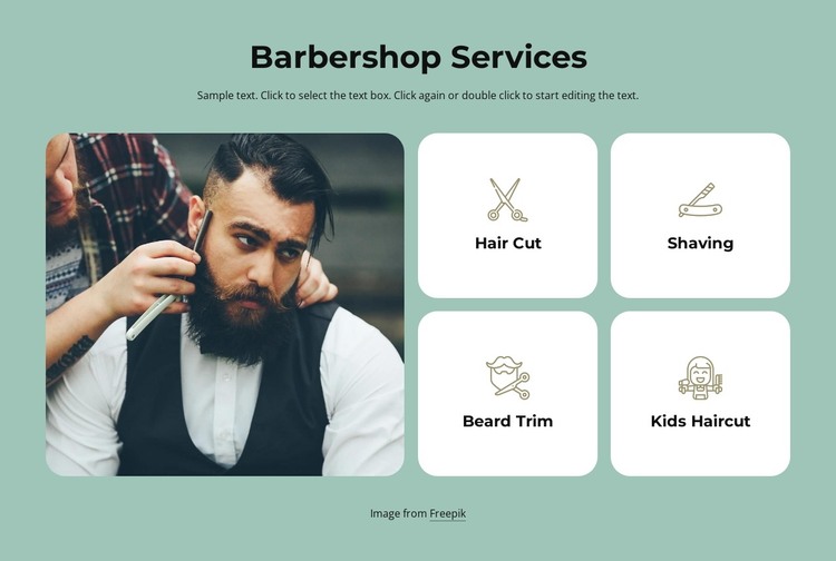 Barbershop Service HTML Template