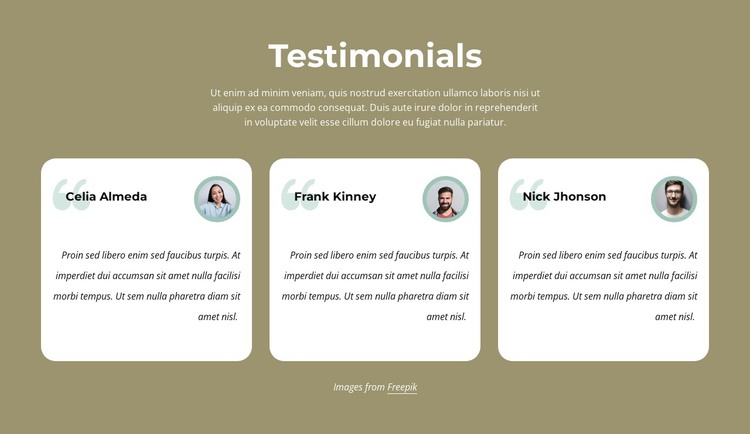 Testimonials about our barbering services HTML Template