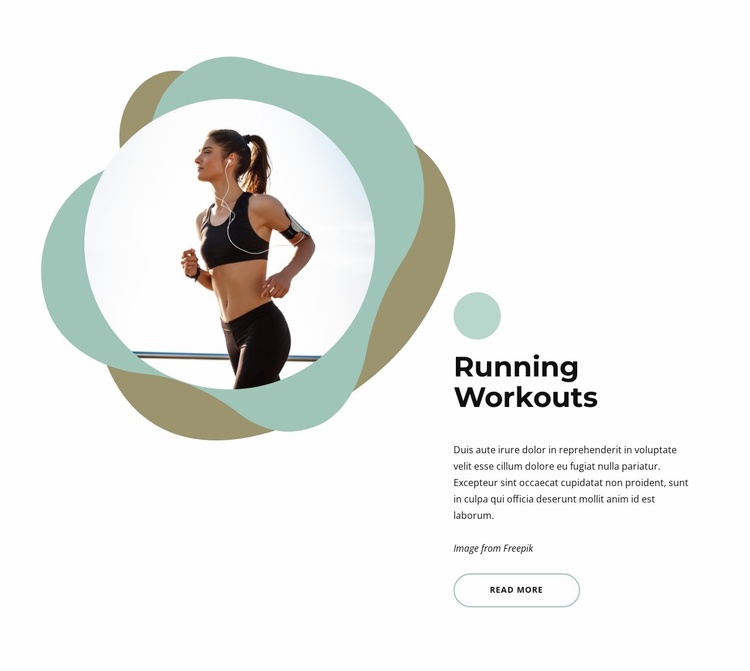 Running workouts Website Template