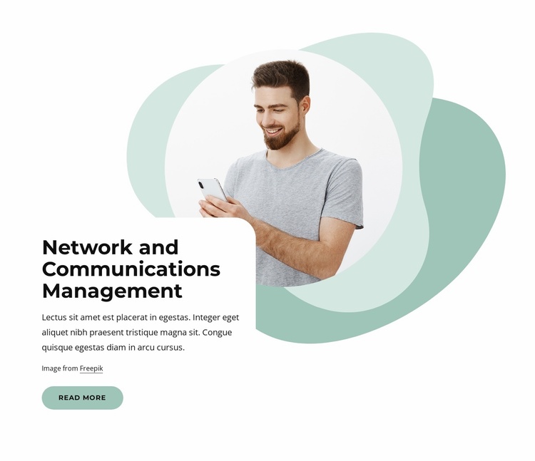 Network and communications management Website Template