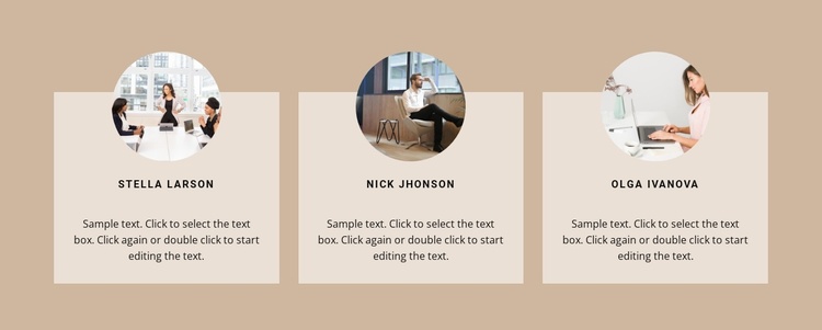 People from our team Website Template
