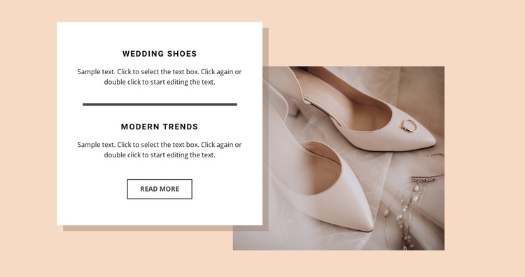 Wedding shoes Website Builder Software