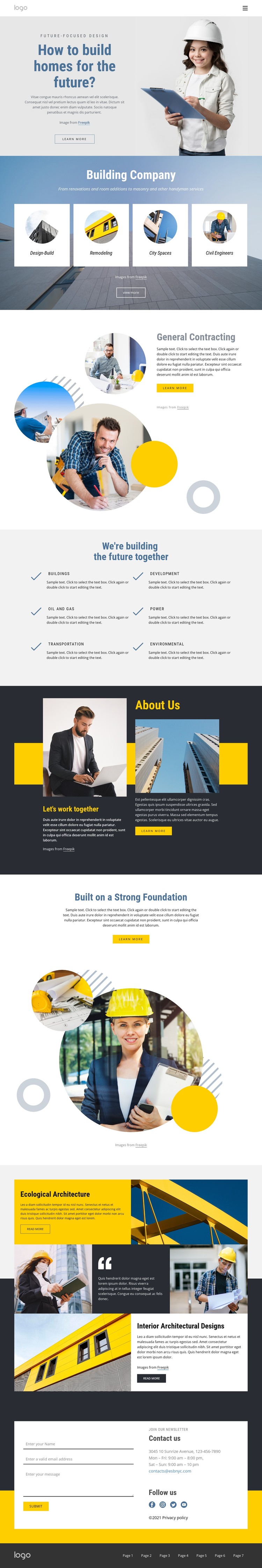General contracting company CSS Template