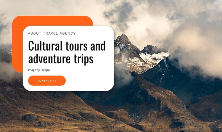 Cultural tours and adventure trips HTML Template