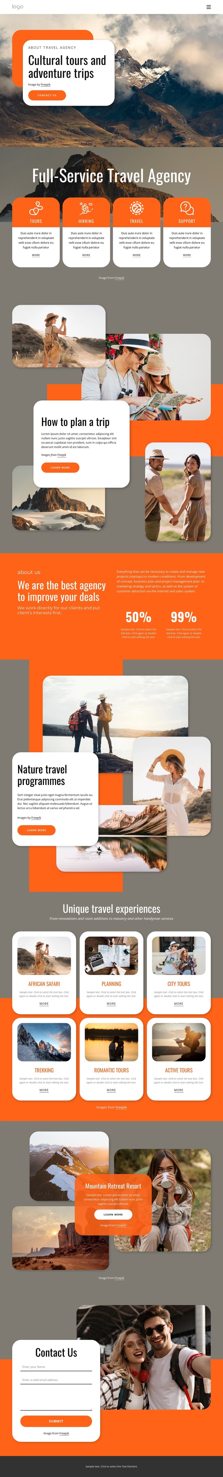 Group travel for all ages HTML Template