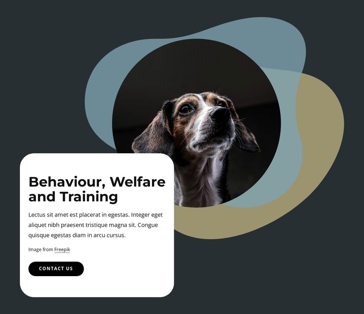 Behaviour, welfare and training HTML Template