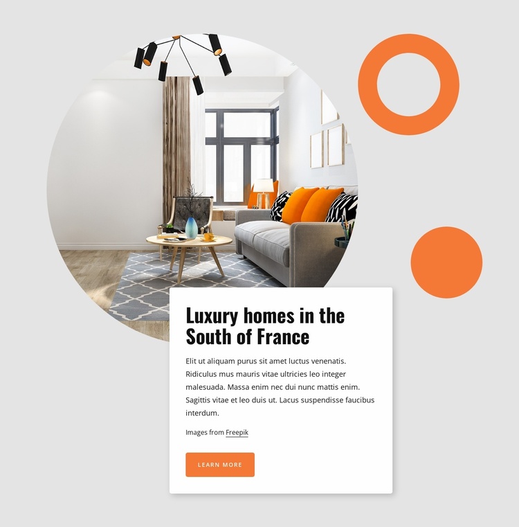 Luxury homes in South of France Website Template