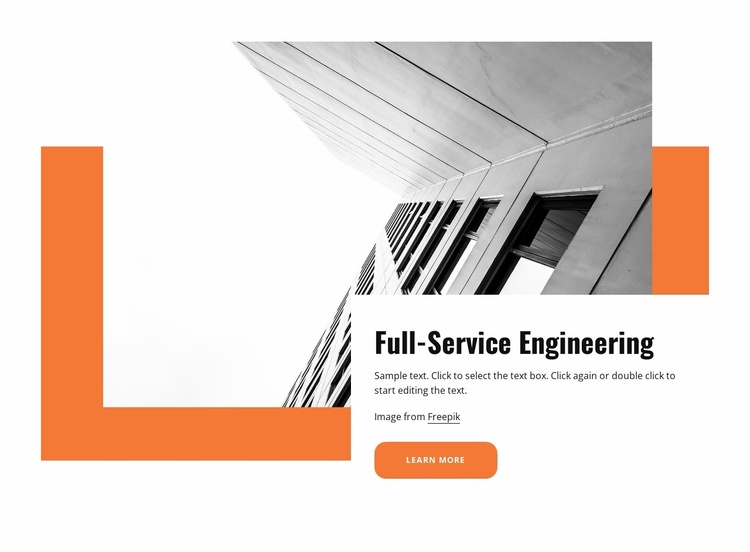 Full-service engineering Website Template