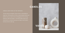 Candles And Vases In The Interior WordPress Portfolio Themes