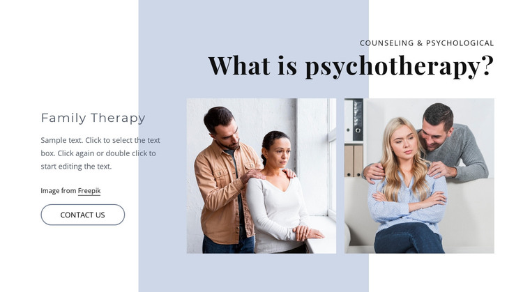 What is psyhotherapy HTML Template