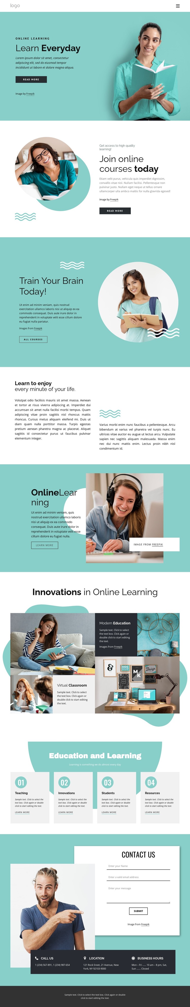 Learning is a lifelong process HTML Template