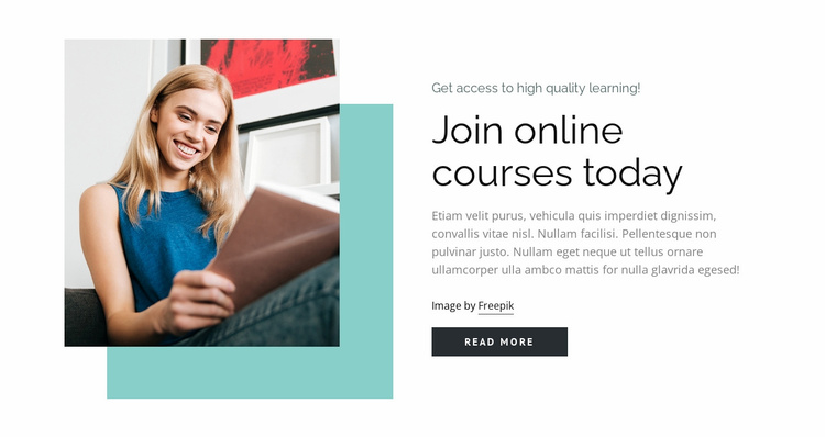 Build skills with courses Website Template