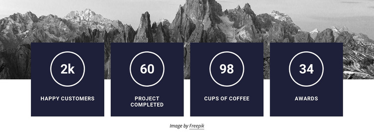 Counters with image background HTML5 Template