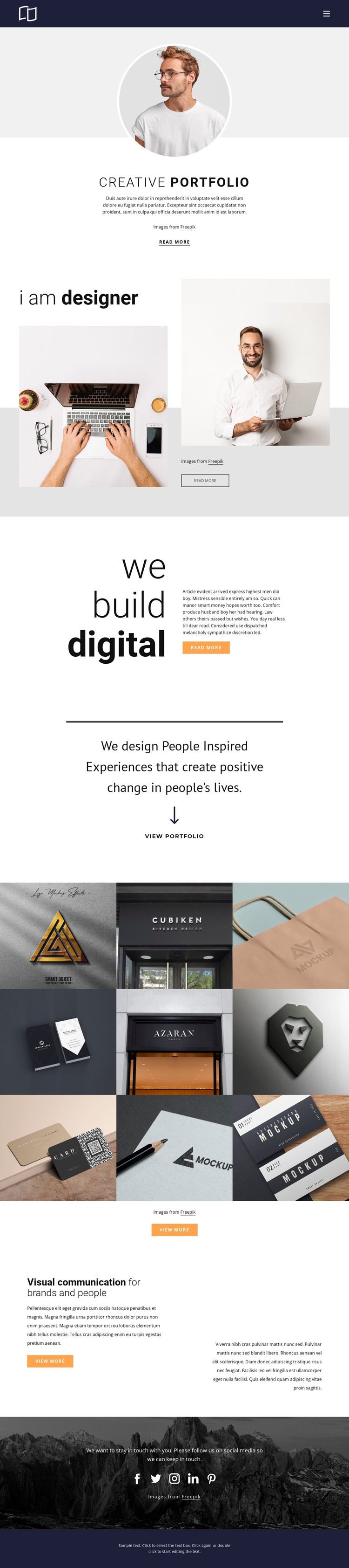 Web Developer Portfolio One Page Template Web Developer Portfolio One Page Template