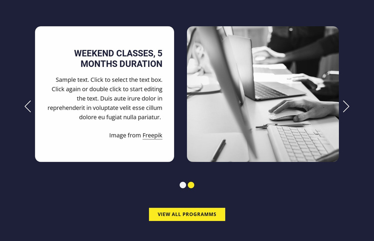 Weekend classes Website Design