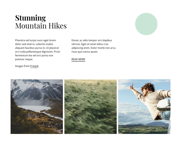 Stunning mountain hikes Joomla Template